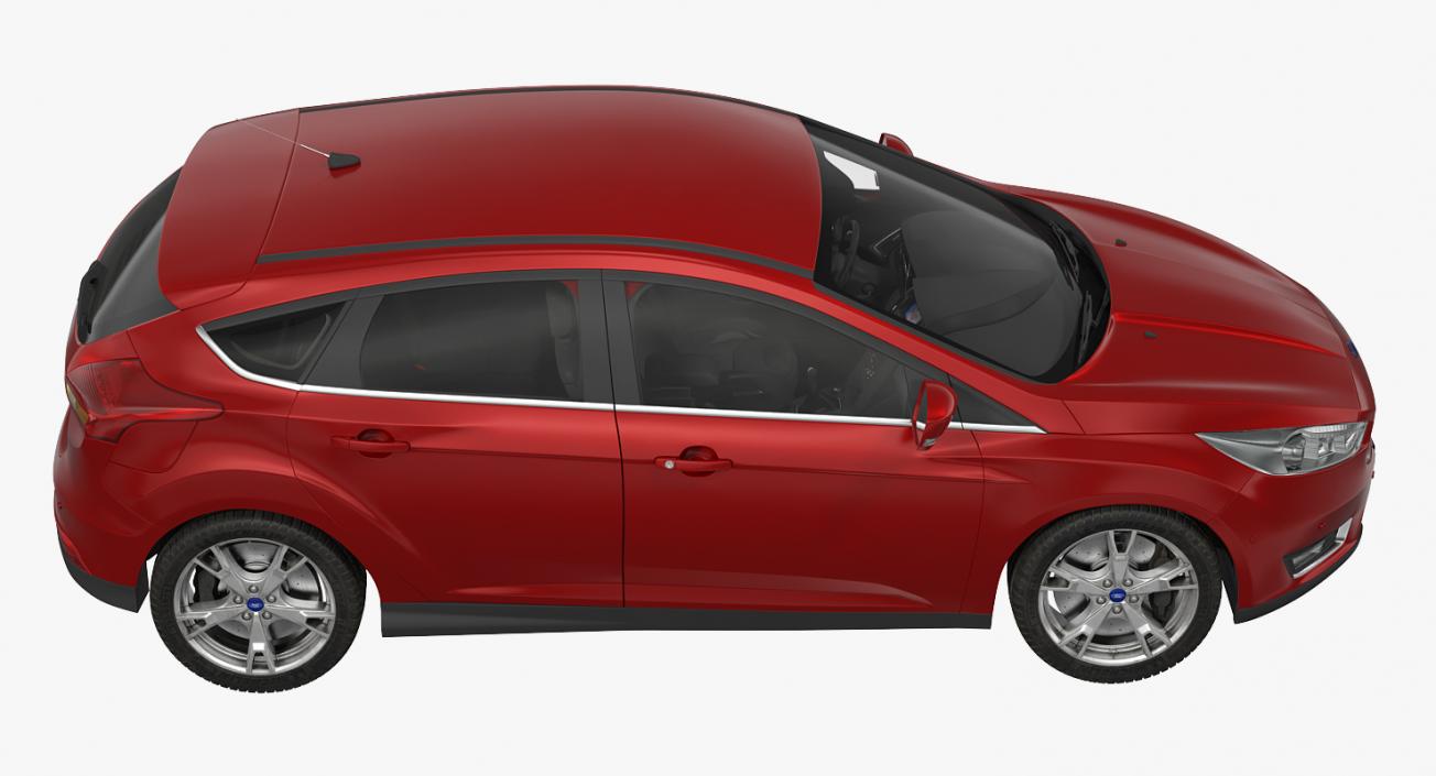 Ford Focus Hatchback 2015 Rigged 3D