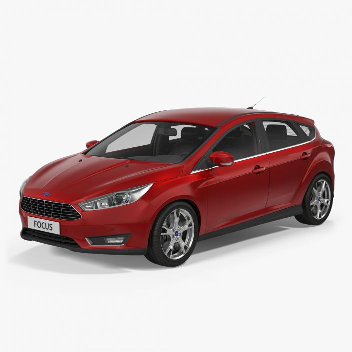 Ford Focus Hatchback 2015 Rigged 3D