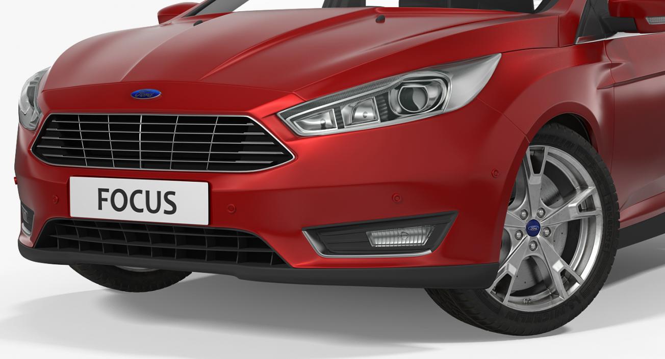 Ford Focus Hatchback 2015 Rigged 3D