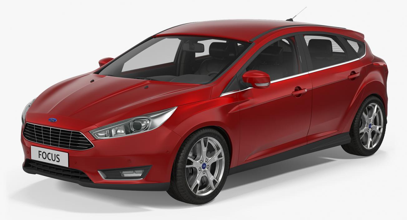 Ford Focus Hatchback 2015 Rigged 3D