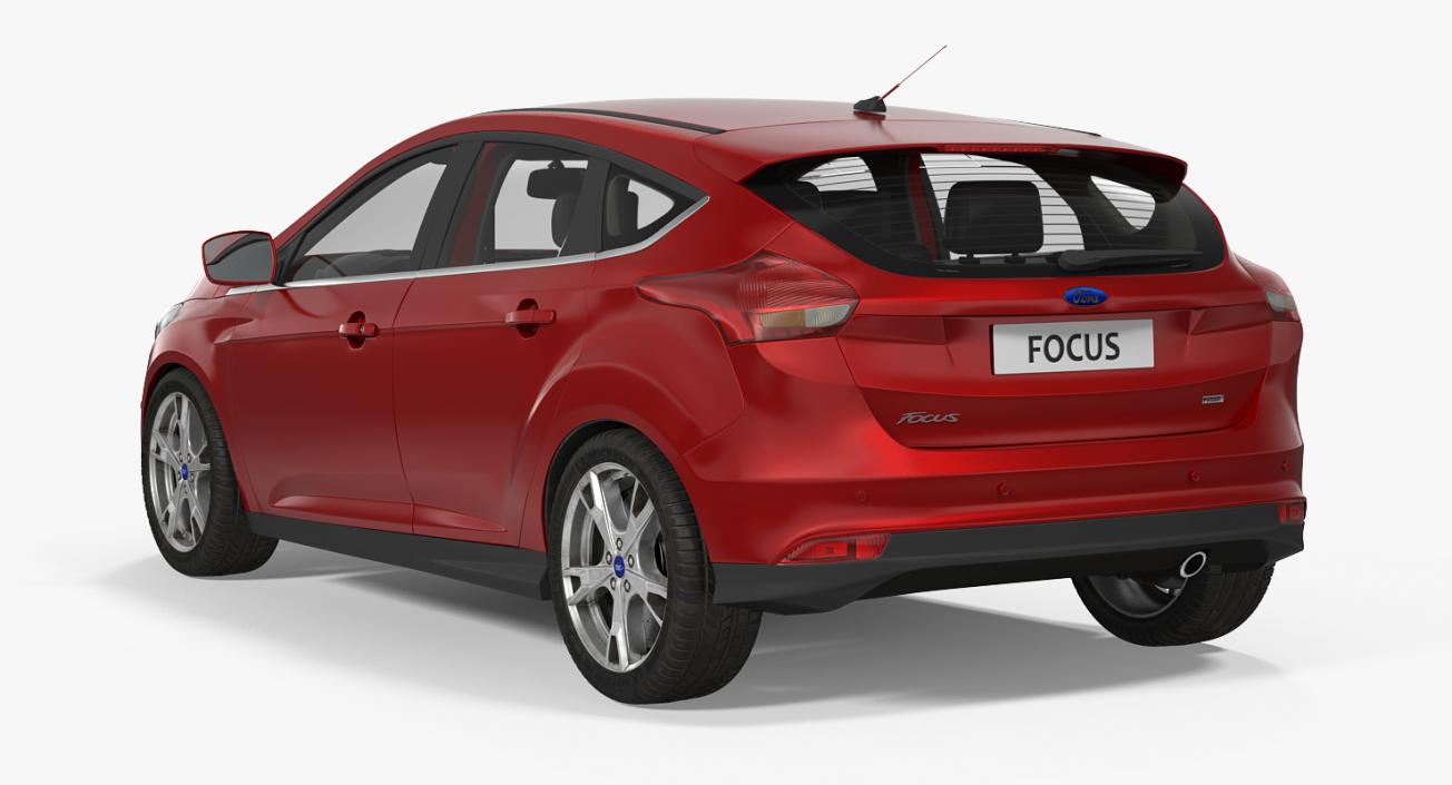 Ford Focus Hatchback 2015 Rigged 3D