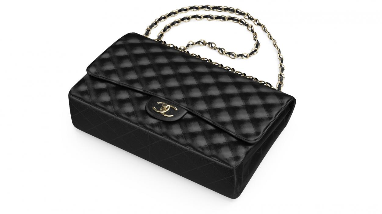 Womens Handbag Grained Calfskin Chanel Black 3D model