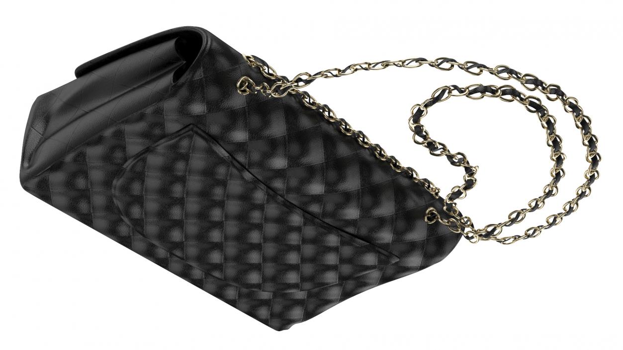 Womens Handbag Grained Calfskin Chanel Black 3D model