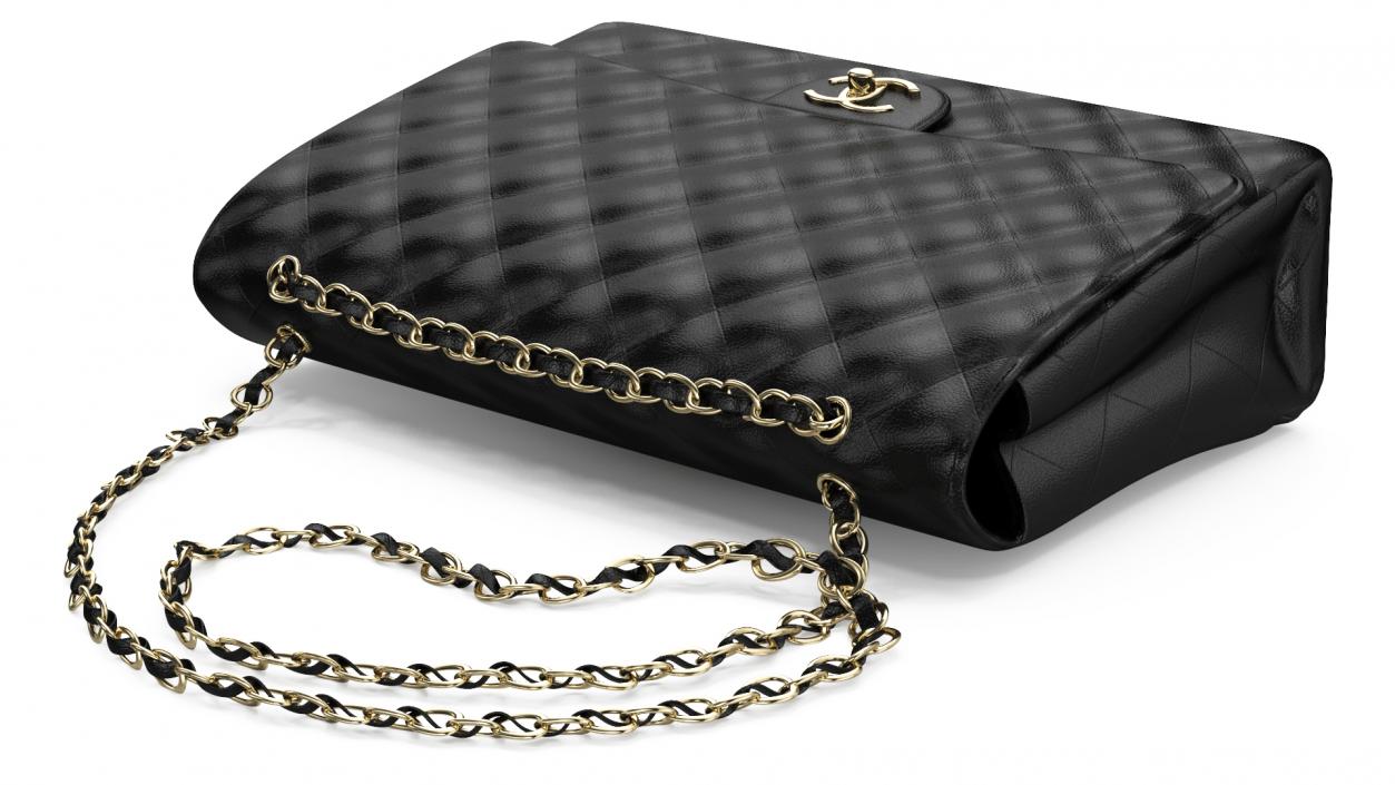 Womens Handbag Grained Calfskin Chanel Black 3D model