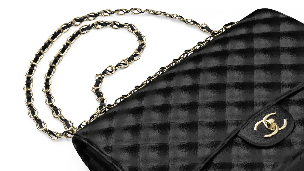 Womens Handbag Grained Calfskin Chanel Black 3D model