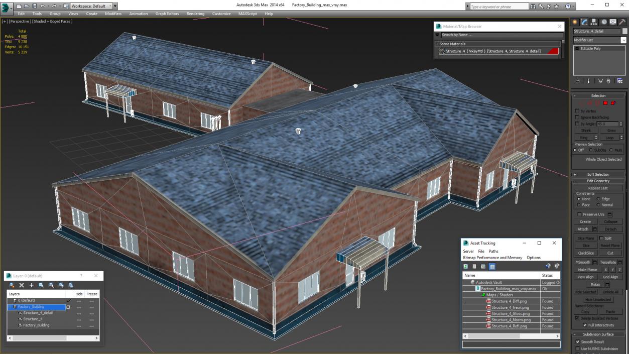 3D Factory Building 2 model