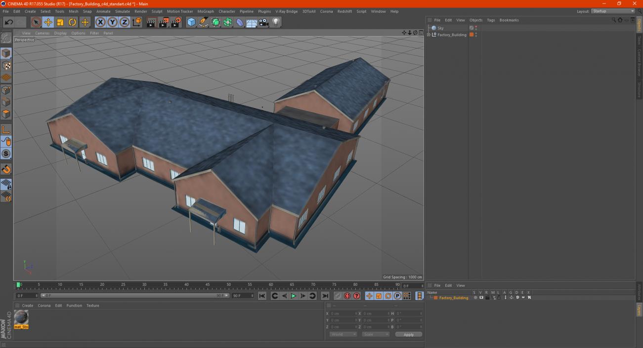 3D Factory Building 2 model