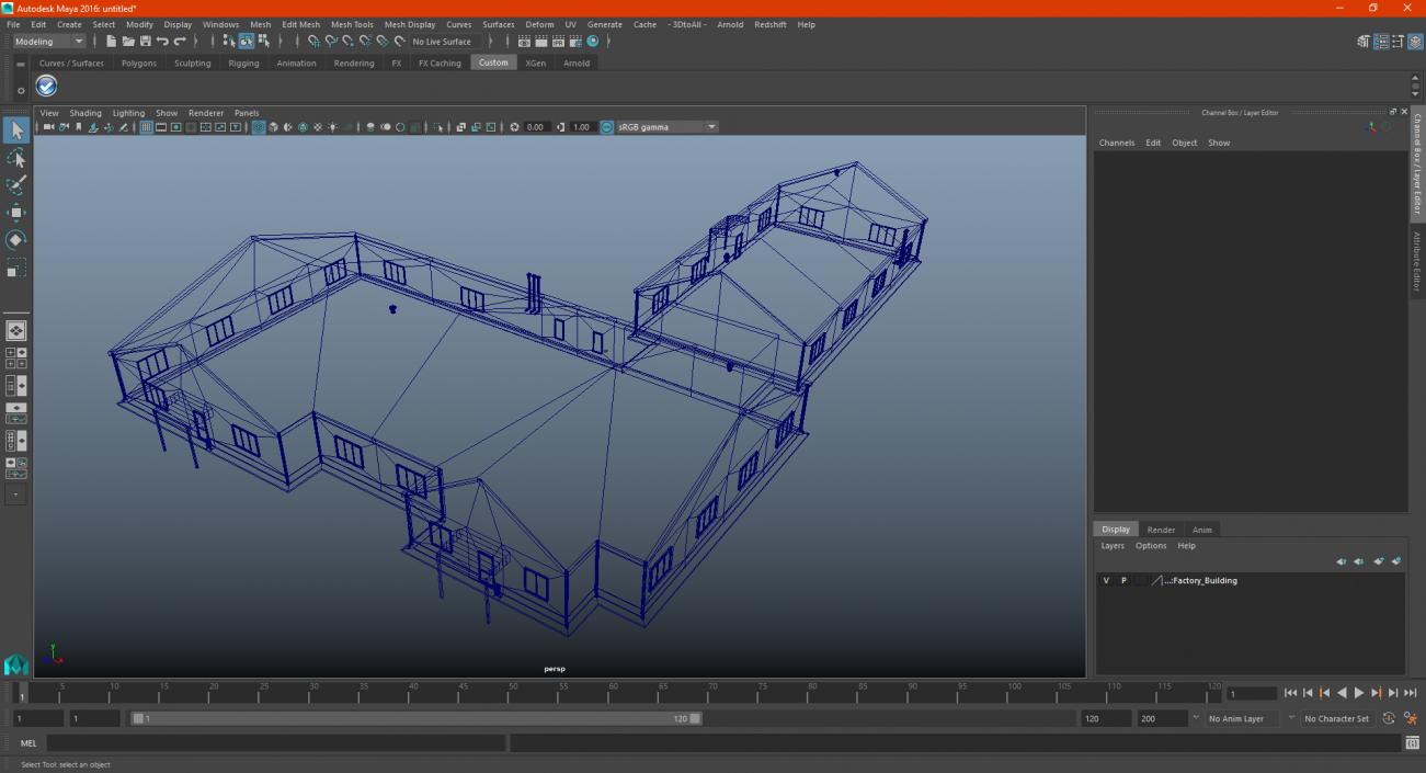 3D Factory Building 2 model