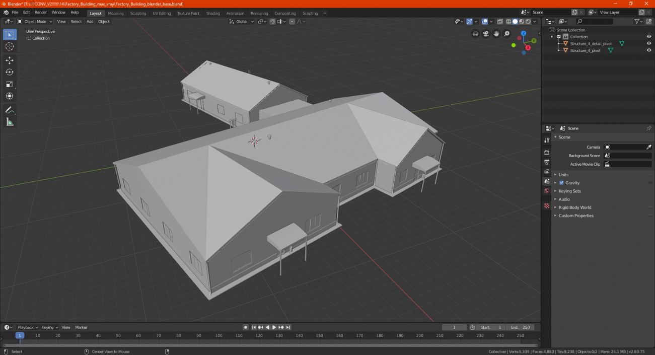 3D Factory Building 2 model