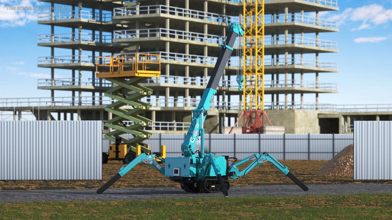 3D model Maeda MC285C 3 Spider Mini Crane Unfolded Position