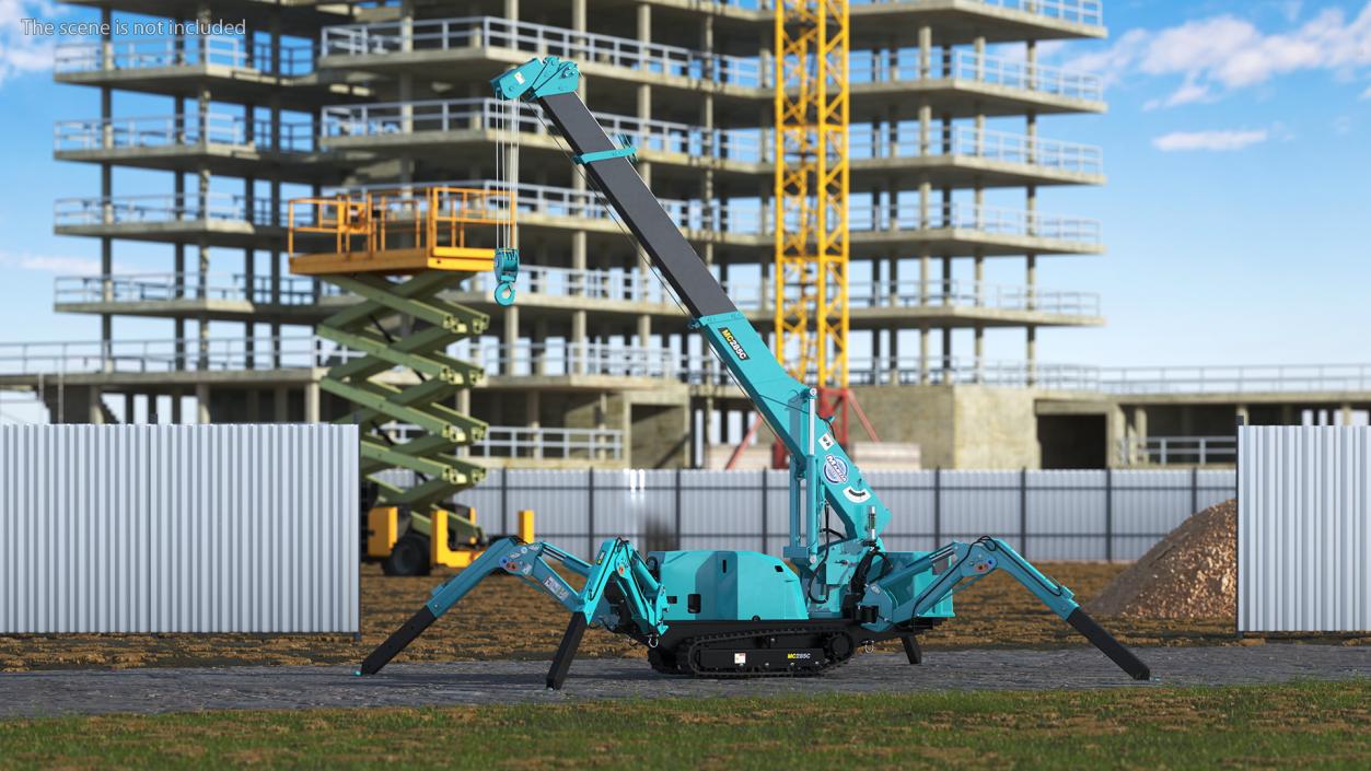 3D model Maeda MC285C 3 Spider Mini Crane Unfolded Position