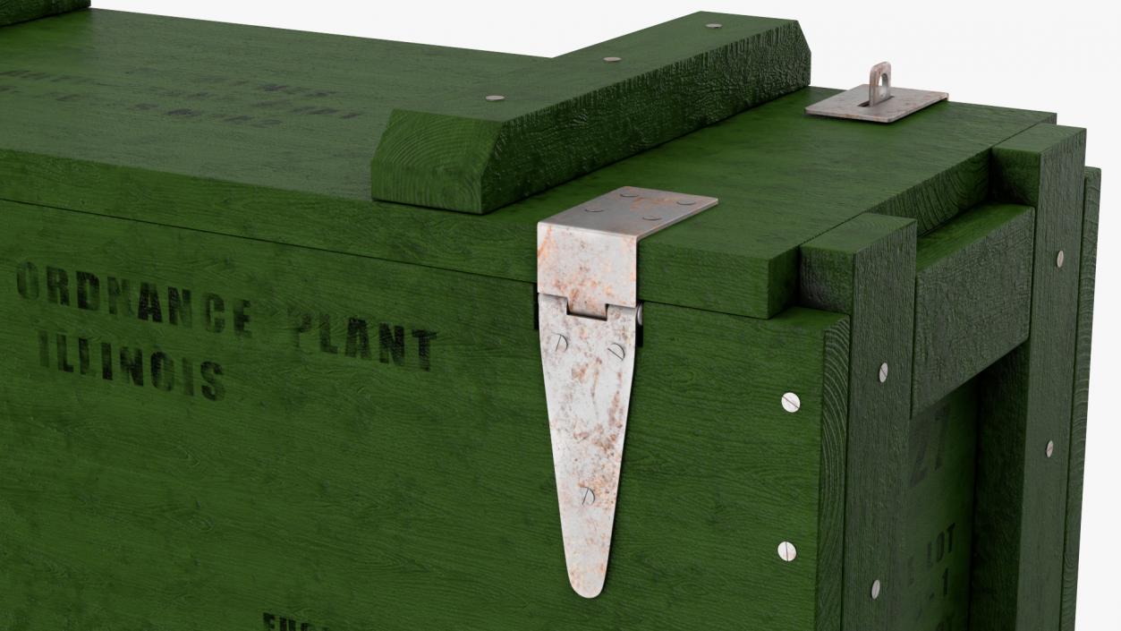 3D Military Anti-Tank Mine Wooden Crate