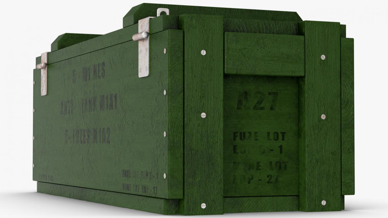 3D Military Anti-Tank Mine Wooden Crate