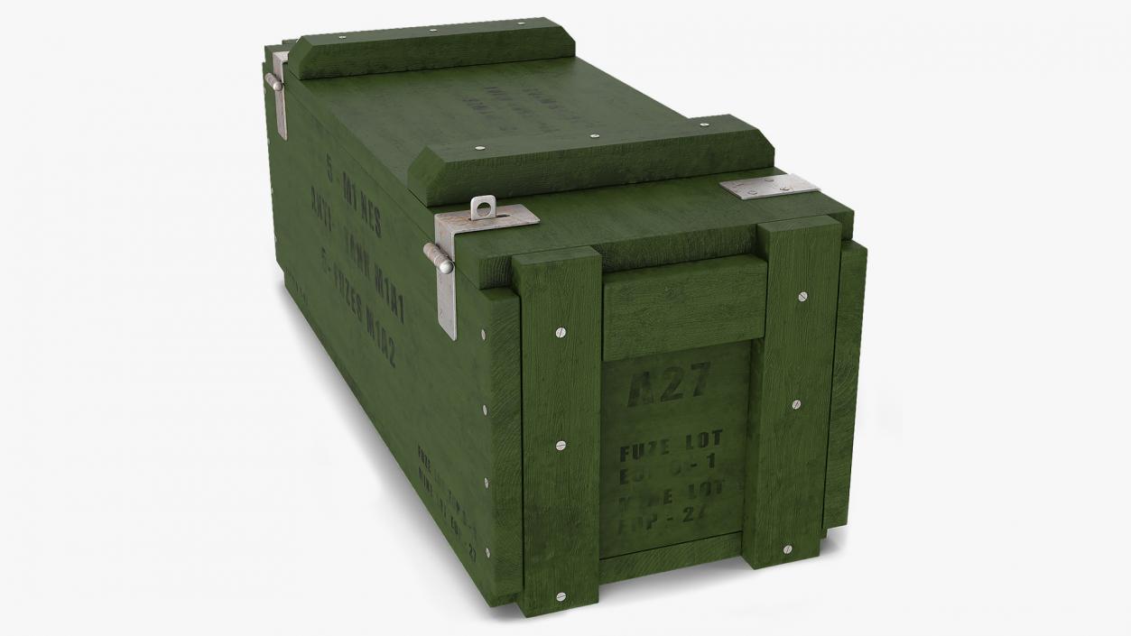 3D Military Anti-Tank Mine Wooden Crate