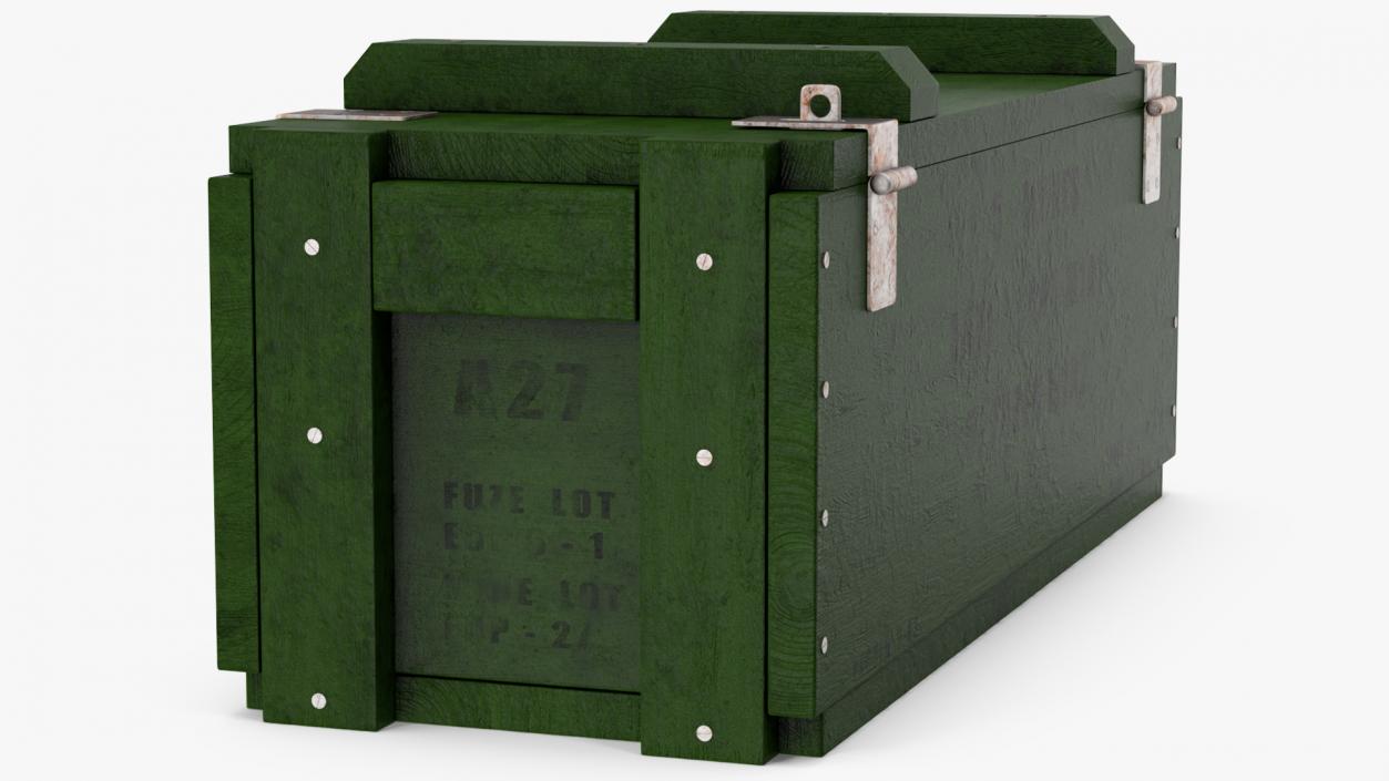 3D Military Anti-Tank Mine Wooden Crate