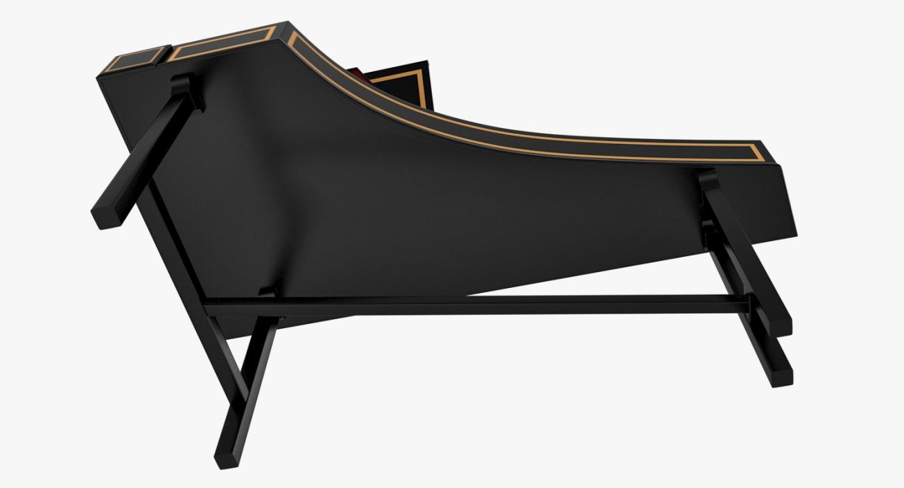 3D Classic Harpsichord Keyboard model