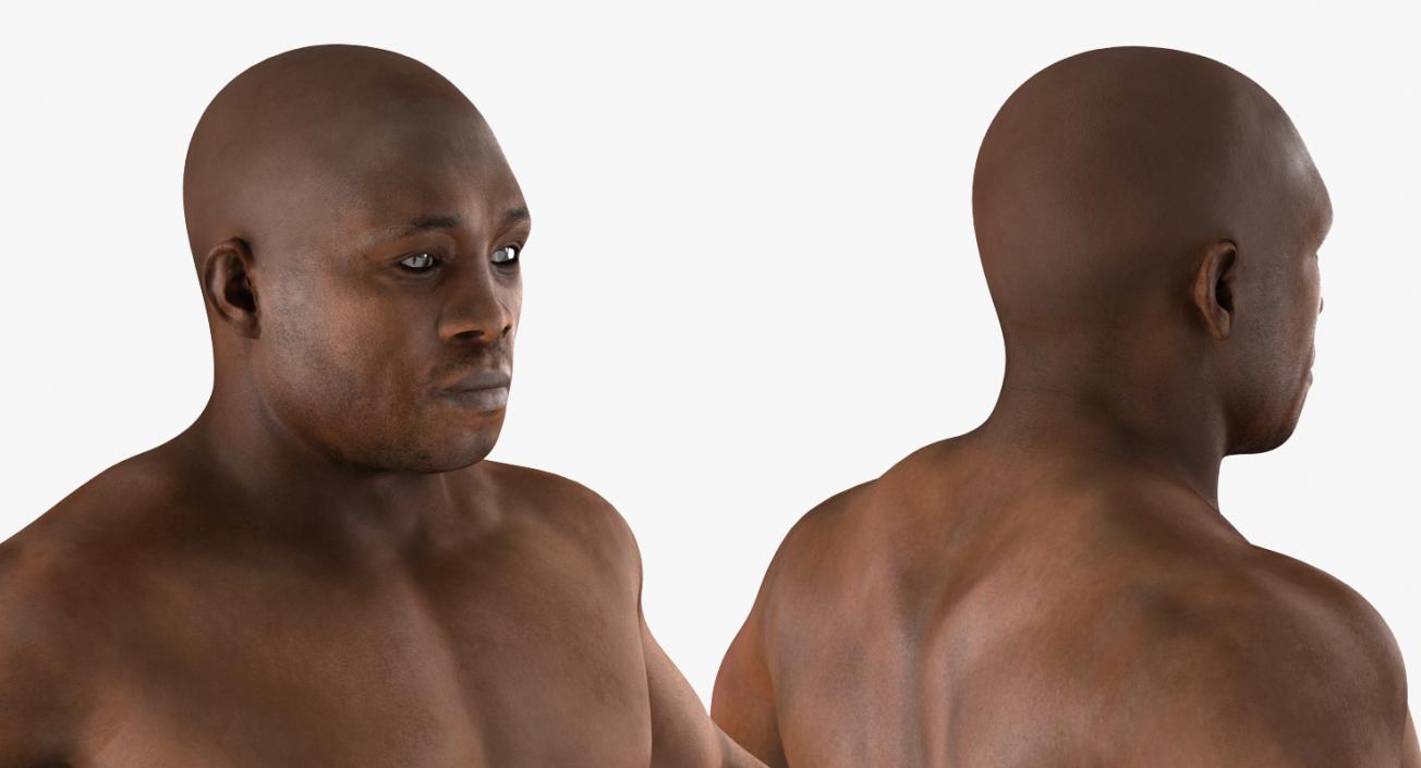 3D African American Boxer 2 Rigged