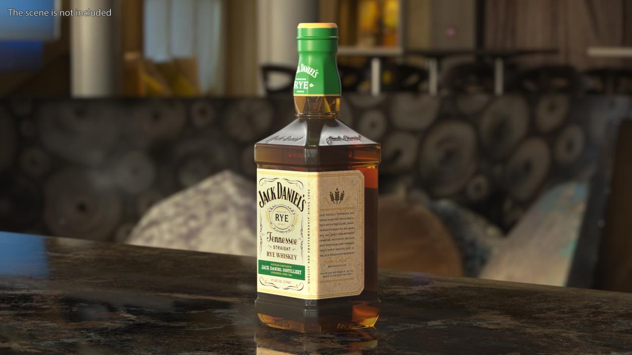 Jack Daniels Tennessee Rye Whiskey 3D model