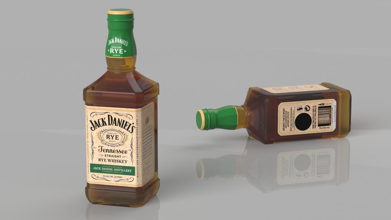 Jack Daniels Tennessee Rye Whiskey 3D model