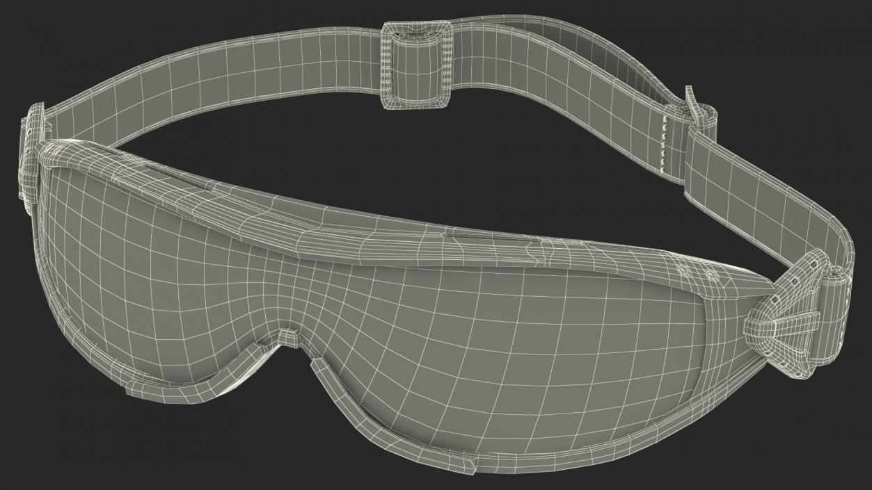 Blue Polarized Ski Sunglasses 3D model