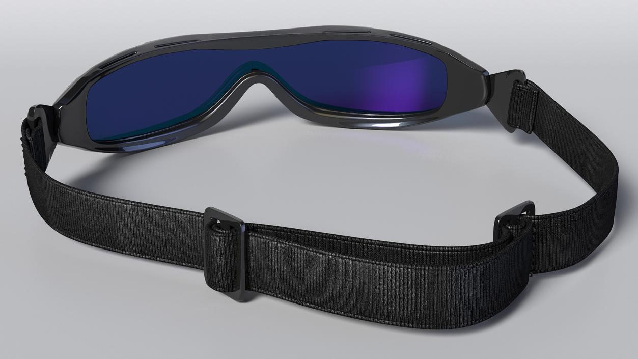 Blue Polarized Ski Sunglasses 3D model