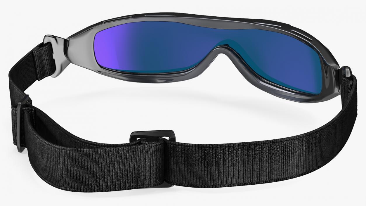 Blue Polarized Ski Sunglasses 3D model