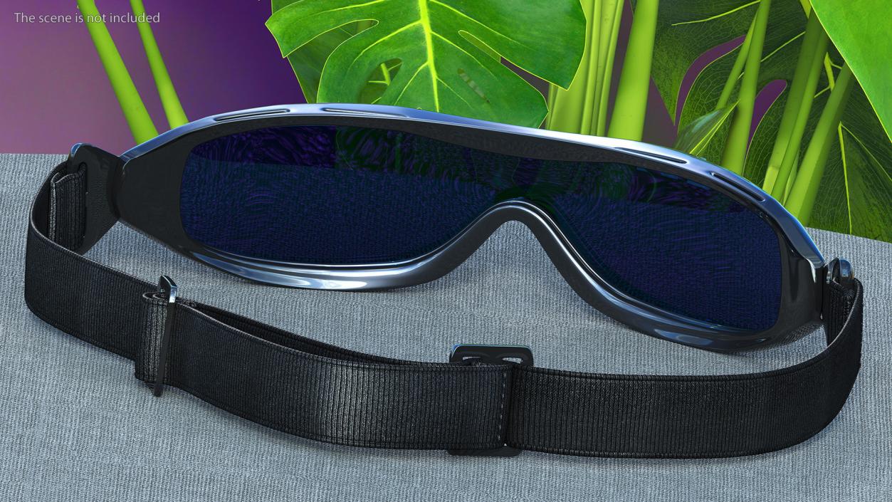 Blue Polarized Ski Sunglasses 3D model