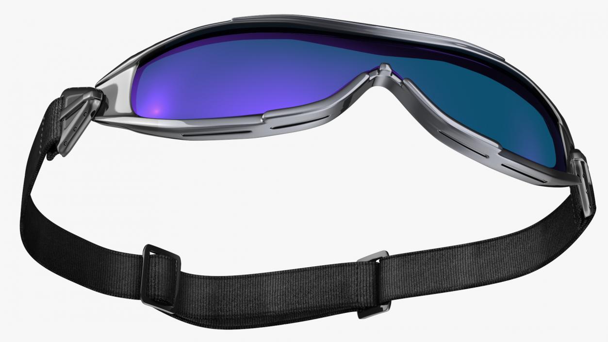 Blue Polarized Ski Sunglasses 3D model