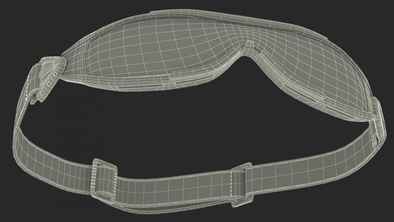 Blue Polarized Ski Sunglasses 3D model