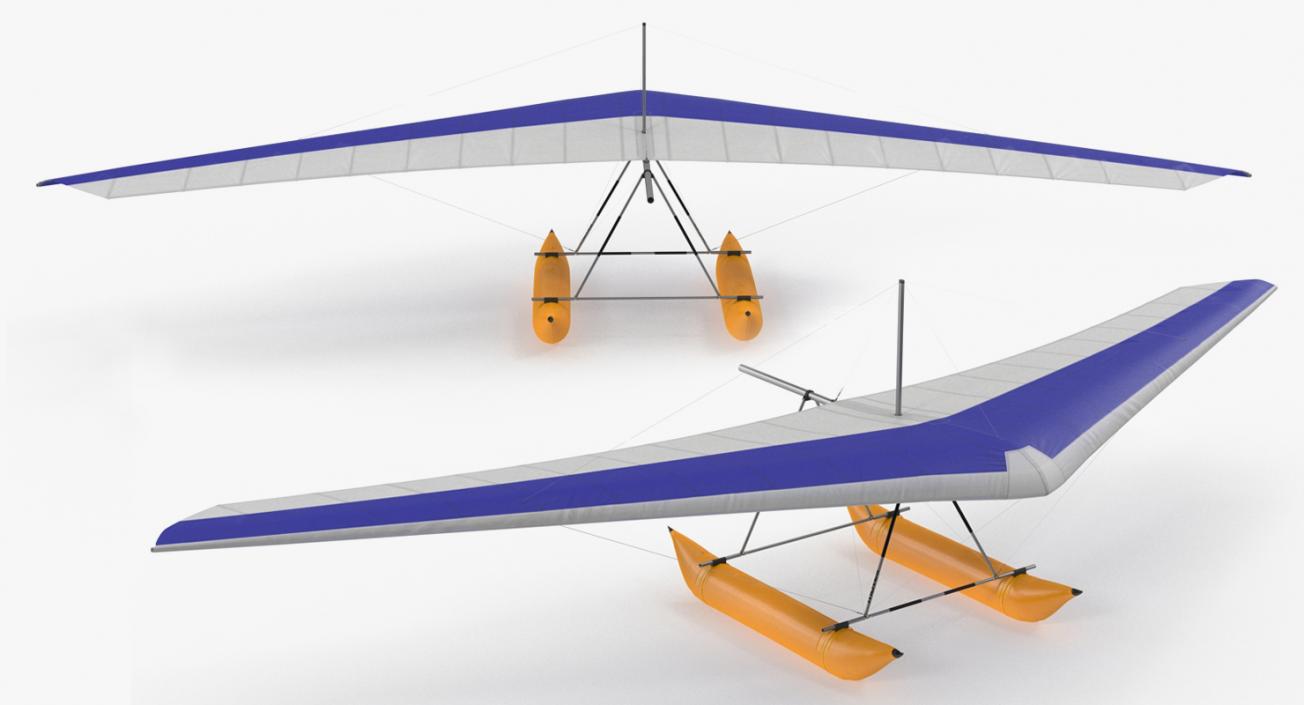 3D model Hang Glider with Inflatable Pontoon