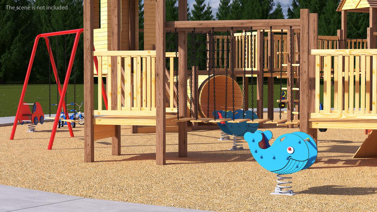 3D Equipped Childrens Wooden Playground