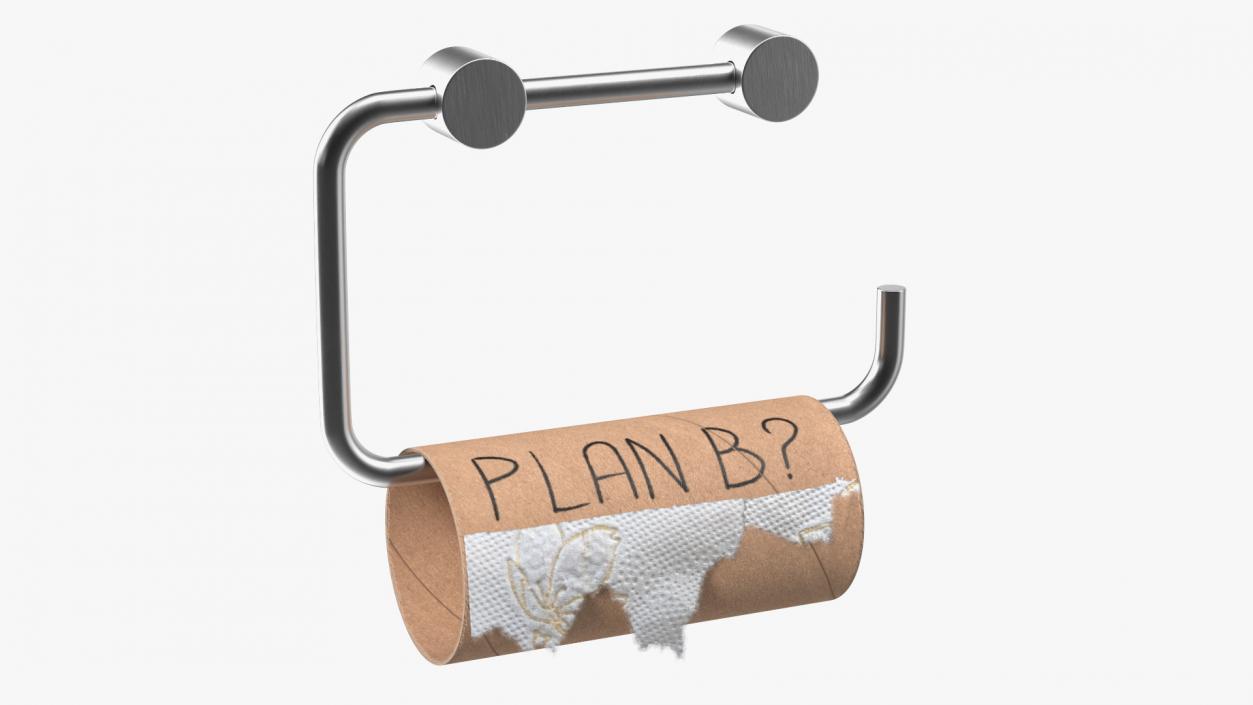 3D model No Toilet Paper Message Plan B