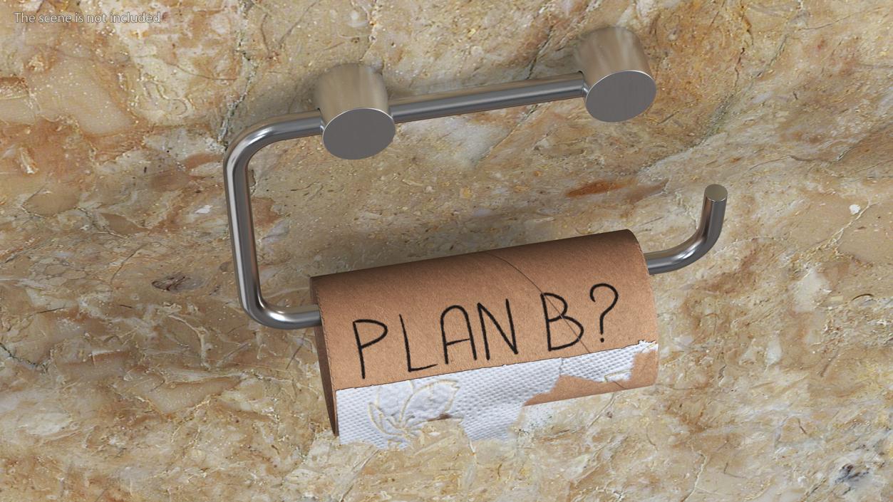 3D model No Toilet Paper Message Plan B