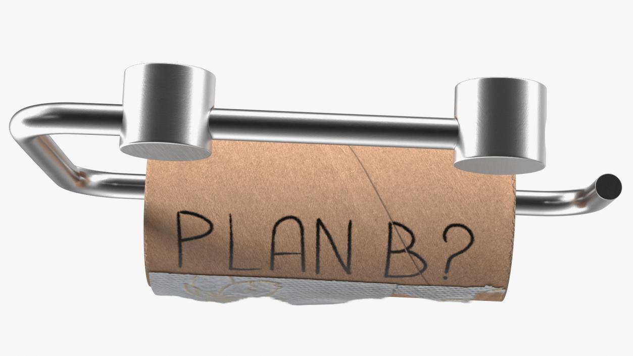 3D model No Toilet Paper Message Plan B