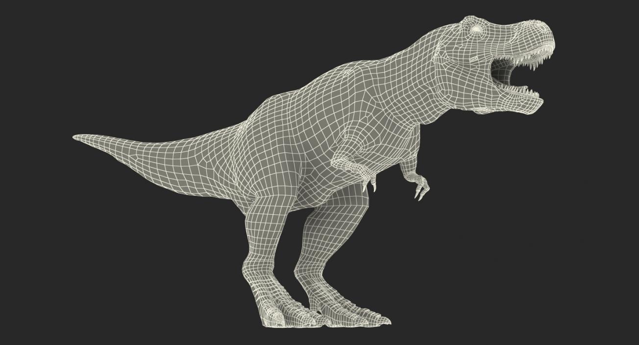 3D Tyrannosaurus Rex with Skeleton Fossil Rigged Collection