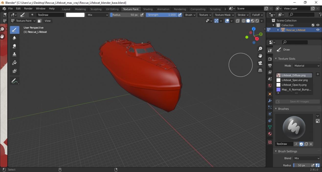 3D model Rescue Lifeboat