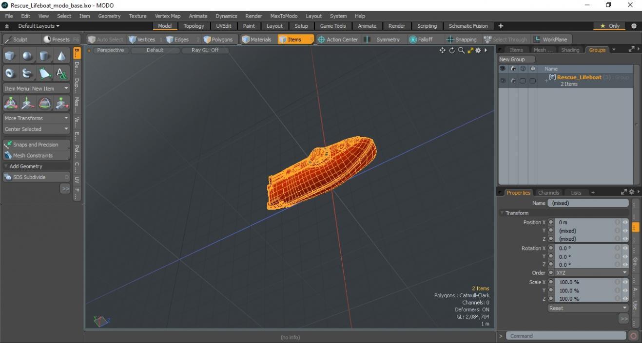 3D model Rescue Lifeboat