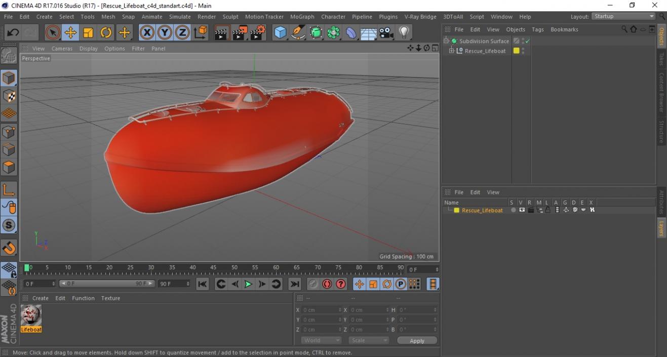 3D model Rescue Lifeboat