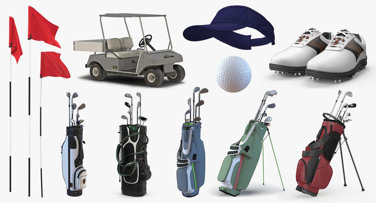 Golf Equipment Collection 3 3D