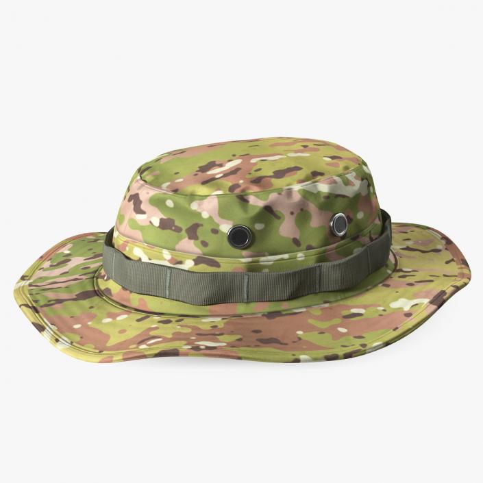 3D US Army Boonie Camo Hat model