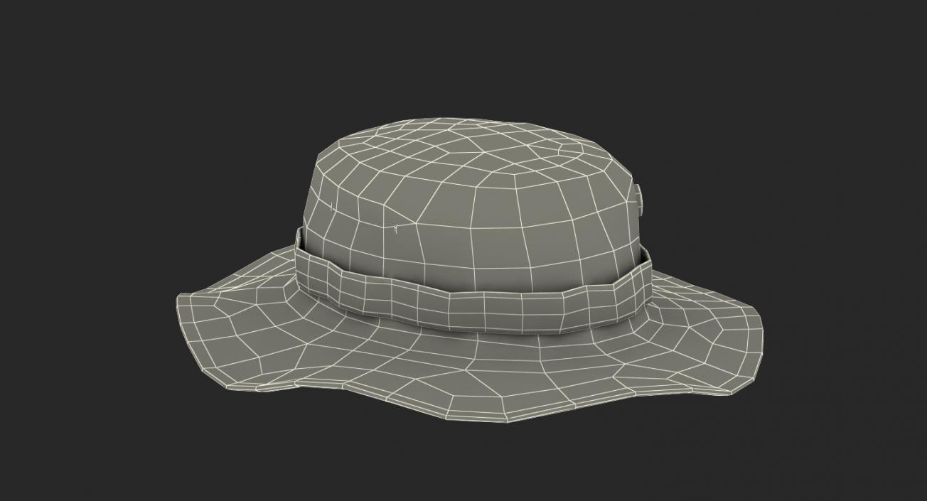 3D US Army Boonie Camo Hat model