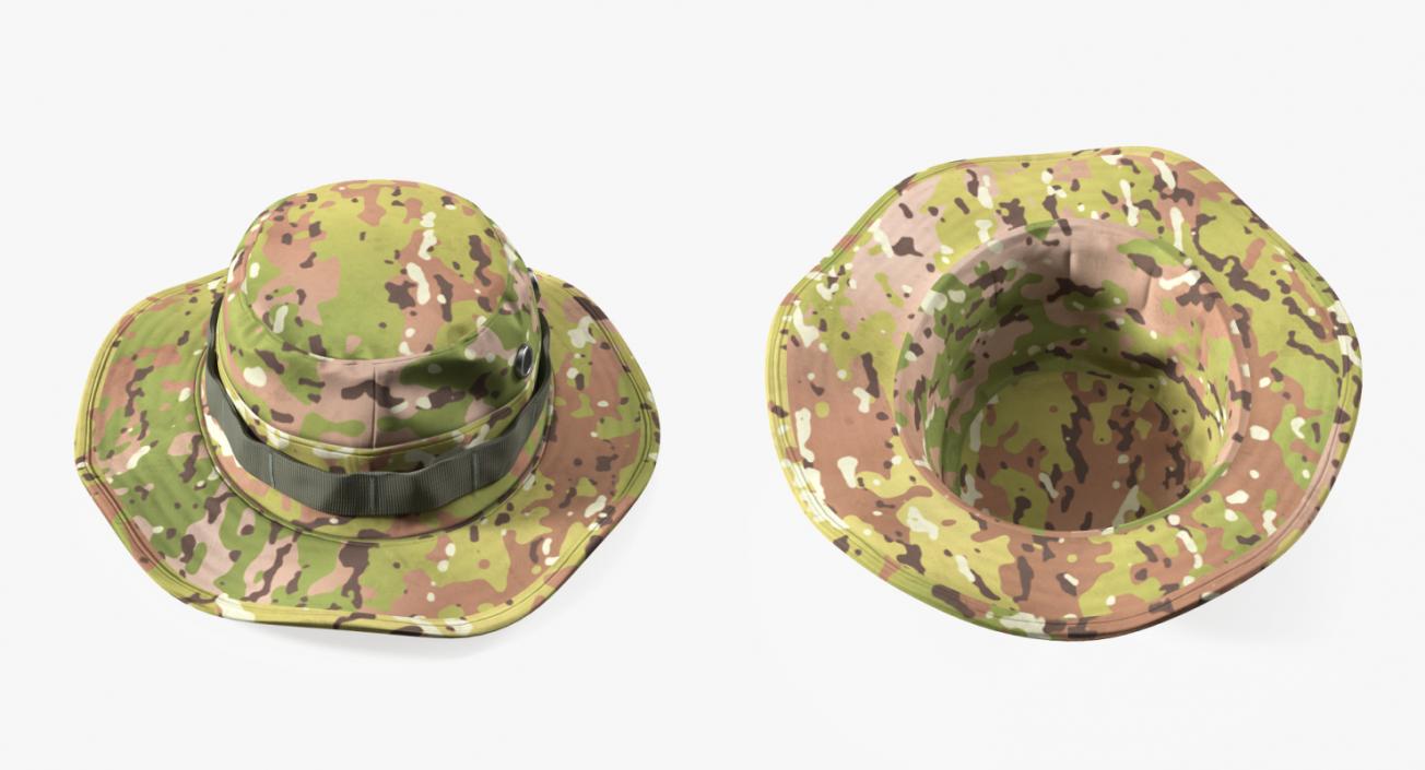 3D US Army Boonie Camo Hat model