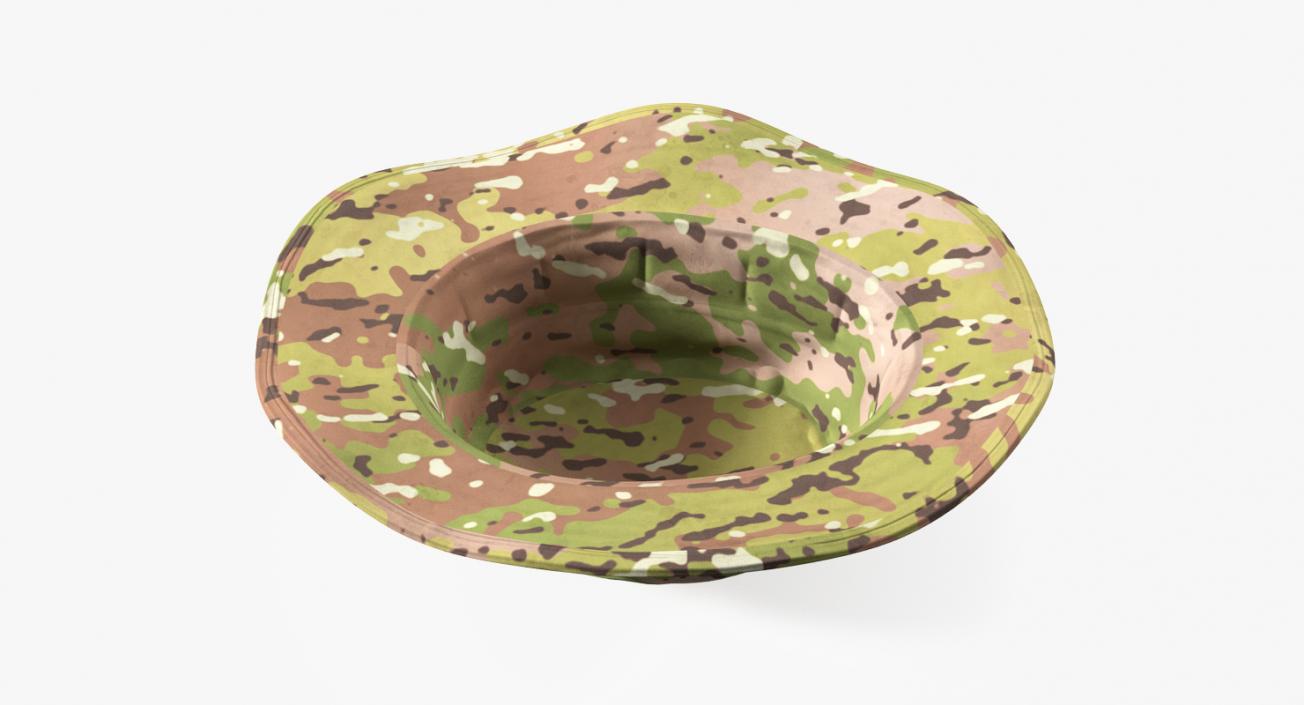 3D US Army Boonie Camo Hat model