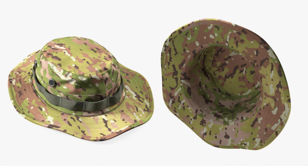 3D US Army Boonie Camo Hat model