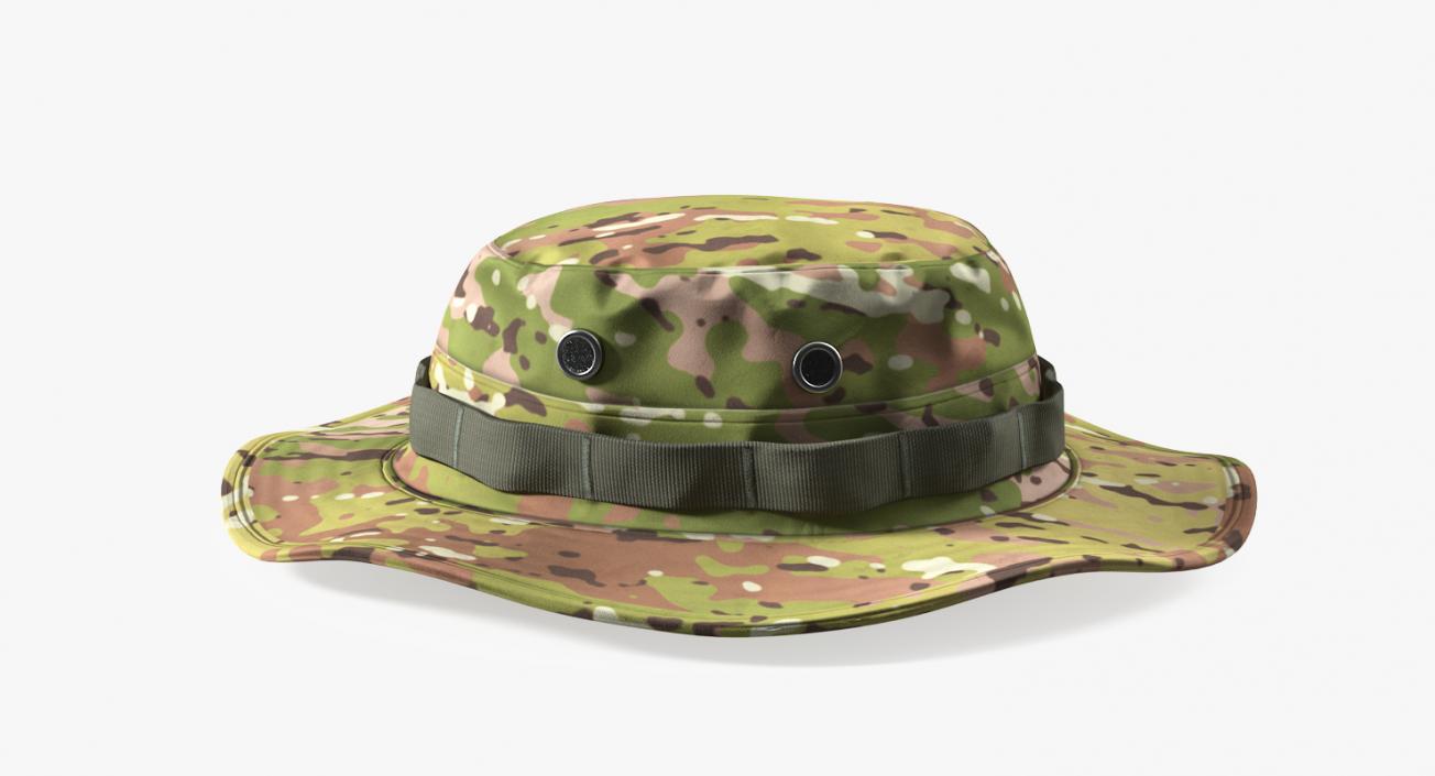 3D US Army Boonie Camo Hat model