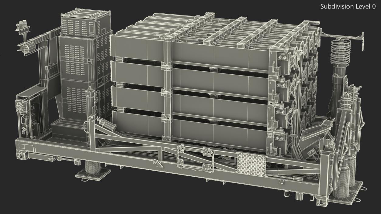 3D Folded Iron Dome Air Defense Batteries model