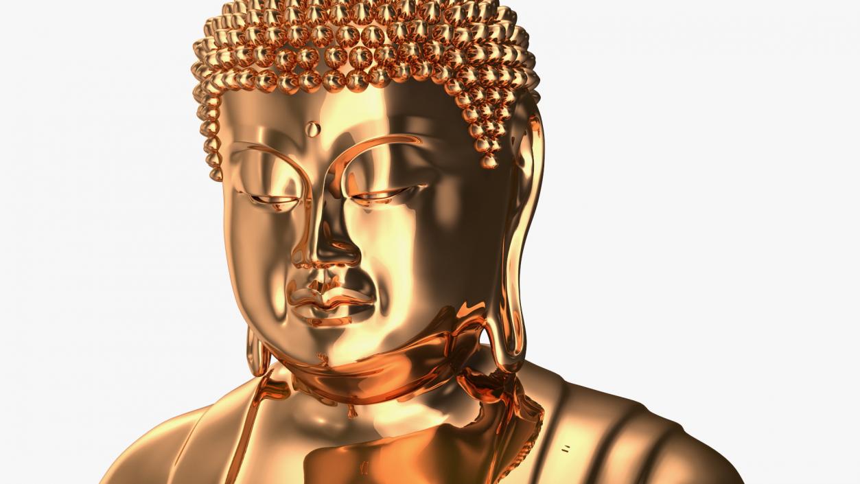 3D Buddha Small Golden Statue