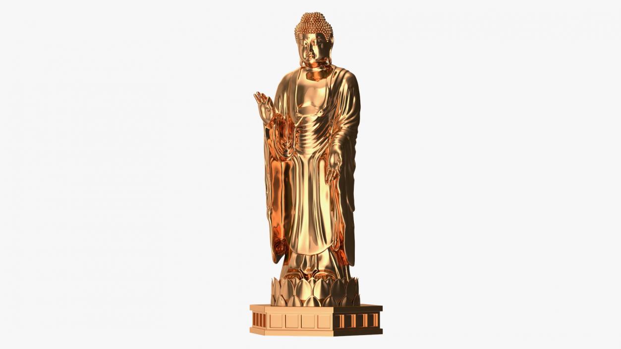 3D Buddha Small Golden Statue