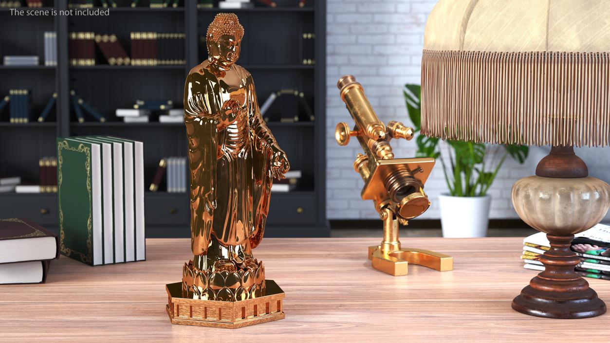 3D Buddha Small Golden Statue