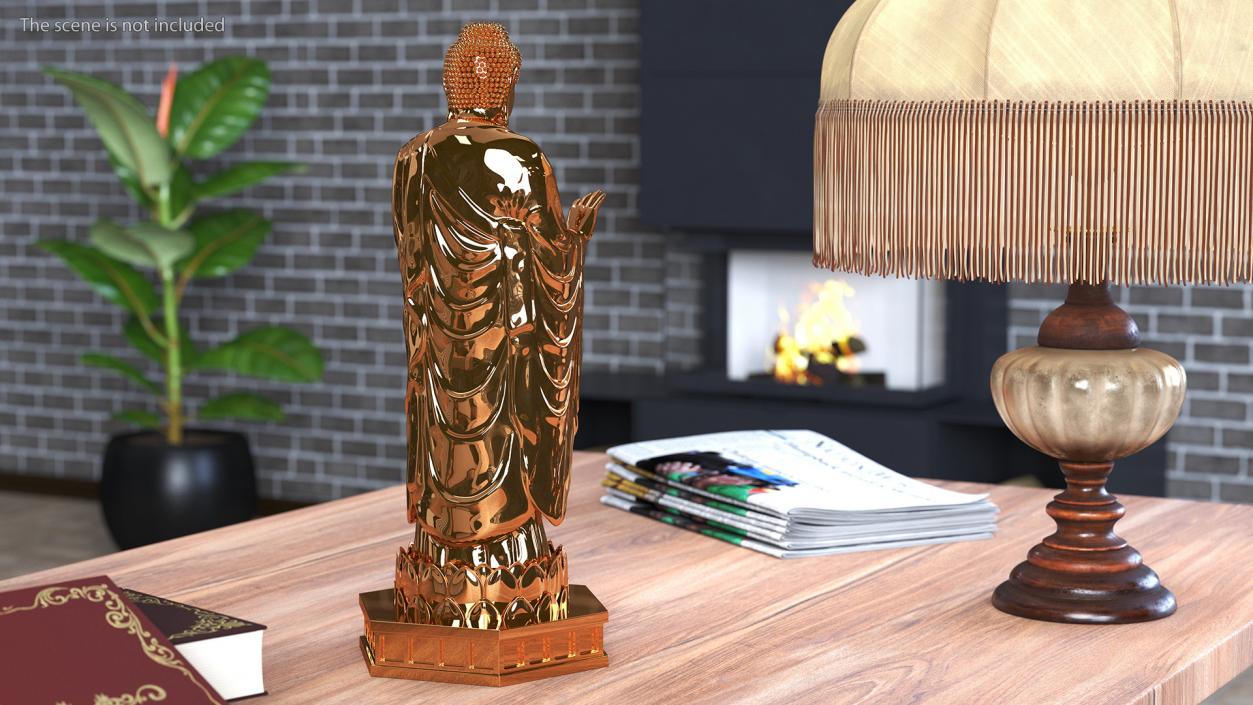 3D Buddha Small Golden Statue